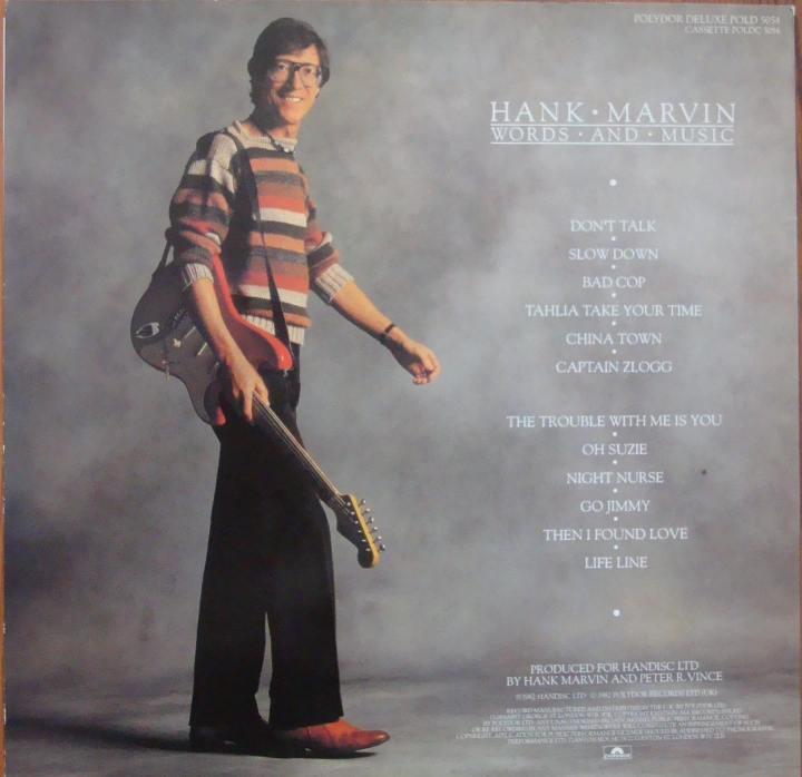  Hank Marvin ‎– Words And Music The Shadows POLD 5054 Rock