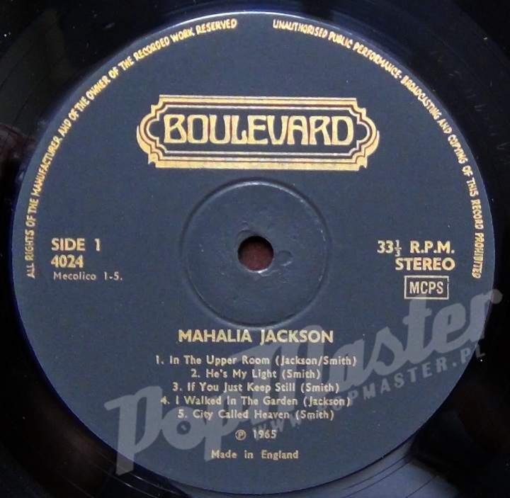 Mahalia Jackson  4024 Boulevard Records