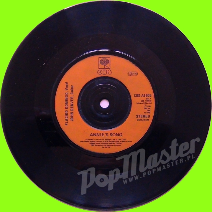 Placido Domingo & John  Denver Perhaps Love  CBS A1905