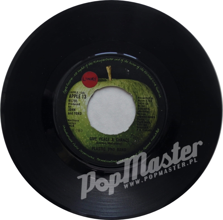 The Plastic Ono Band ‎ Give Peace A Chance / Remember Love APPLE 13 A-1 / B-1 WWW.POPMASTER.PL