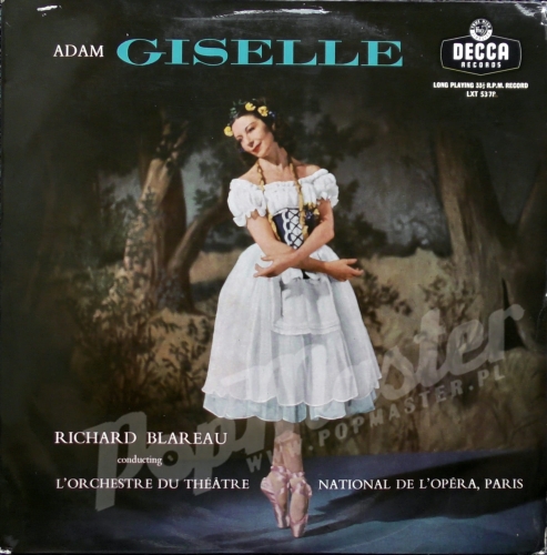 http://popmaster.pl/  Adam Giselle (Ballet) Richard Blareau Conducting L'Orchestre Du Theatre National De L'Opera, Paris LXT 5378 Muzyka Klasyczna Płyty Winylowe