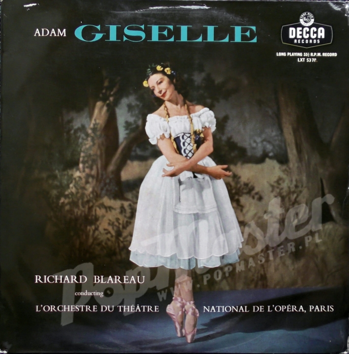 http://popmaster.pl/  Adam Giselle (Ballet) Richard Blareau Conducting L'Orchestre Du Theatre National De L'Opera, Paris LXT 5378 Muzyka Klasyczna Płyty Winylowe