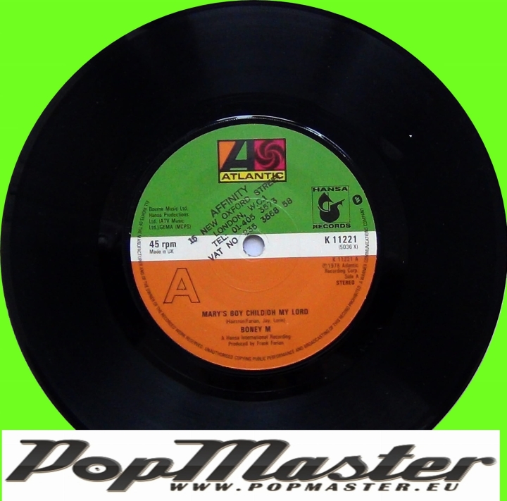 Boney M Mary's Boy Child/Oh My Lord Dancing On The Streets K11221 Pop Winyl http://popmaster.pl/