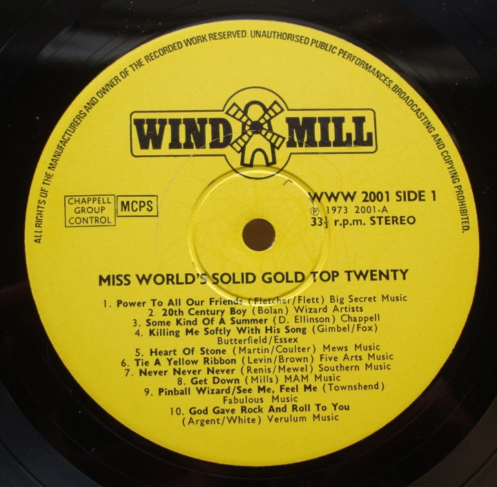 No Artist ‎– Miss World's Solid Gold Top 20 WWW 2001 Rock, Funk / Soul, Pop