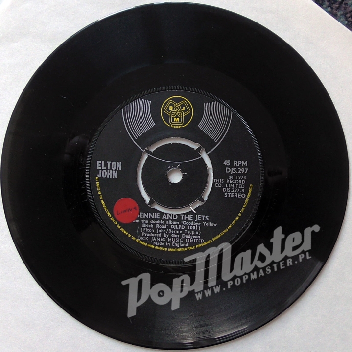 Elton John Candle In The Wind / Bennie And The Jets DJS 297 7" Single Rock Winyl 