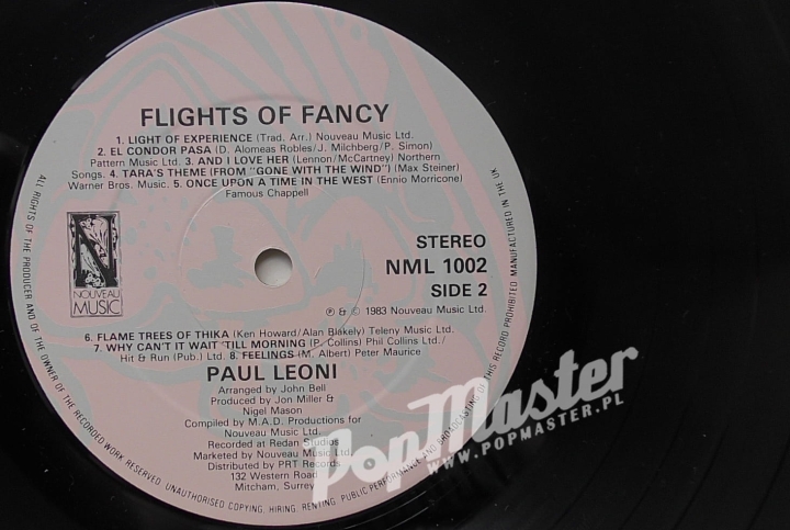 Paul Leoni Flights Of Fancy NML 1002 Vinyl Folk, Pop