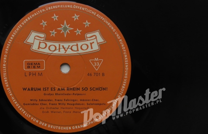 Warum Ist Es Am Rhein So schön Willy Schneider, Willy Hofmann, Die Orchester Franz Marszalek Und Herman Hagestedt 46 701 LPHM