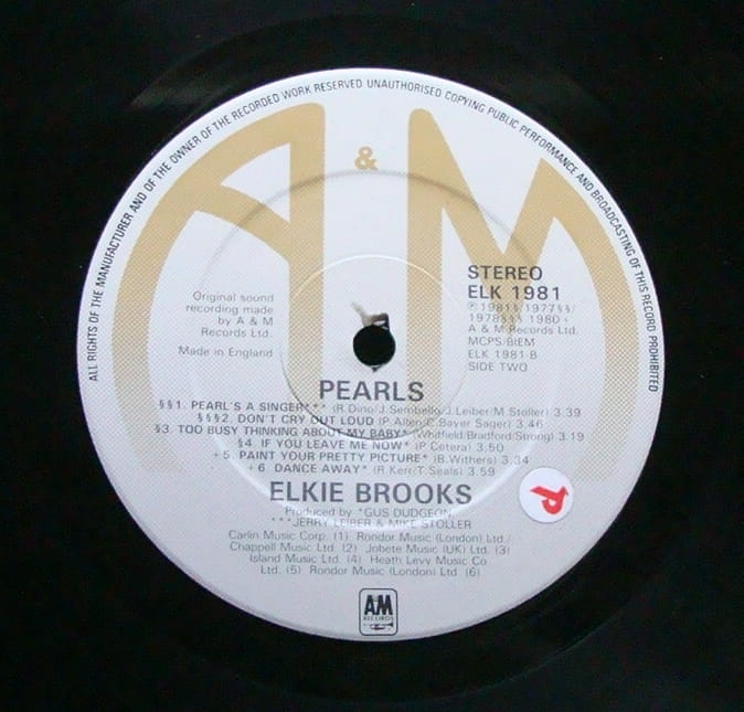 Elkie Brooks ‎– Pearls ELK 1981 Rock,Jazz,Pop