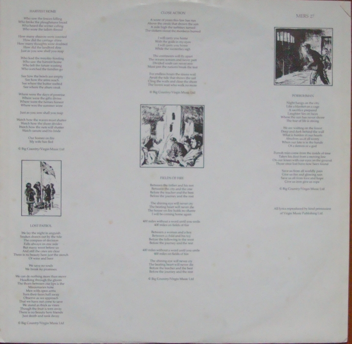 Big Country ‎– The Crossing MERS 27,A1 / B2 Rock