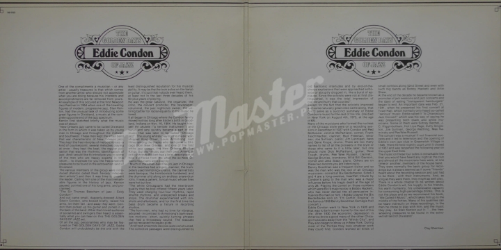 Eddie Condon - Eddie Condon Days The Golden Days Of Jazz CBS 88 032 Vinyl Records Jazz