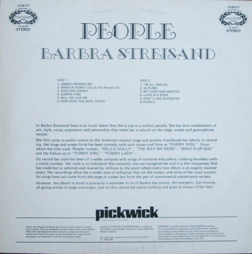 plyta,winylowa,Barbra,Streisand,People,SHM,871,Stereo