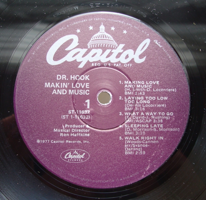 Dr. Hook ‎– Makin' Love And Music ST 11632 Rock Pop Winyle http://popmaster.pl/