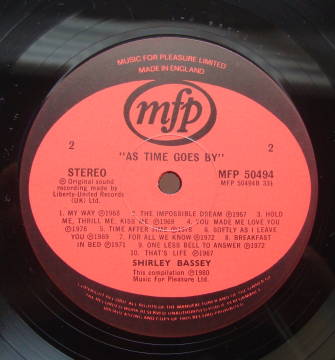 Shirley Bassey ‎– 20 Golden Love Songs 50494 Pop