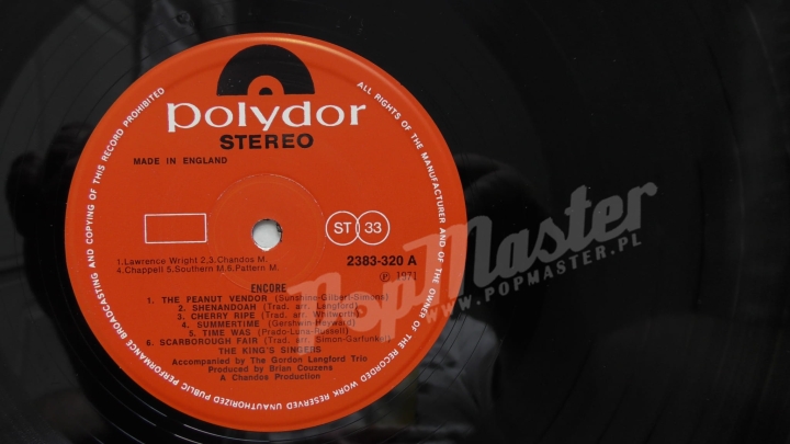 The KIngs Singers Encore SUPER 2383 320 Płyta Winylowa Pop A cappella