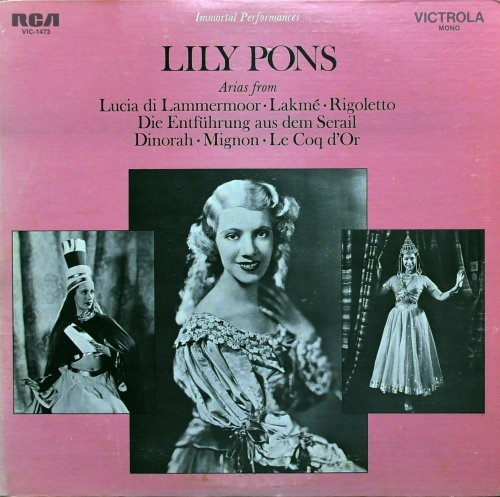 Vinyl Lily Pons ‎– Arias Label: RCA Victrola ‎– VIC-1473