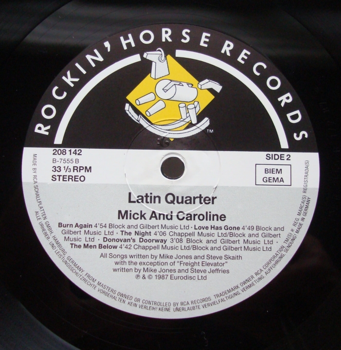 Latin Quarter ‎– Mick And Caroline 208 142 Electronic, Rock, Pop 