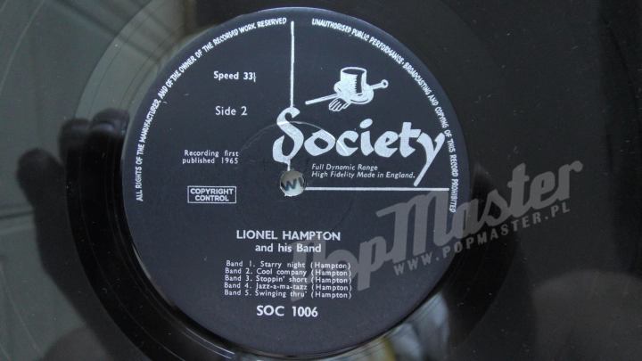 Lionel Hamilton Playes Vibes With His Band SOC 1006 Jazz Records, Vinyl