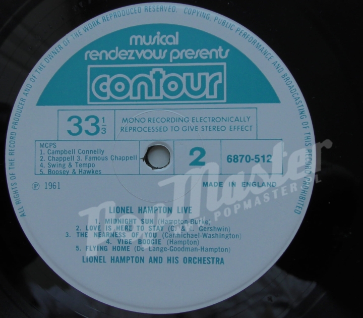 Lionel Hampton Live 6870 512 Jazz Vinyl Records