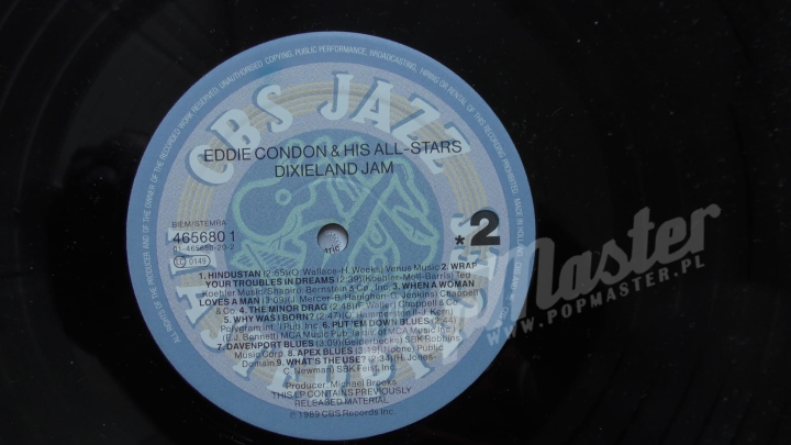 The Eddie Condon All-Stars Dixieland Jam CBS 465680 Jazz Winyle www.popmaster.pl
