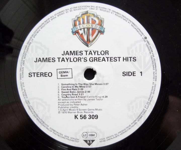 James Taylor, Płyty Winylowe