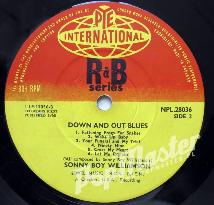 Sonny Boys Williamson Down And Out Blues NPL 28036 Blues Winyle