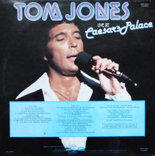 Tom Jones ‎– Live At Caesar's Palace  MFP 50351  Stereo