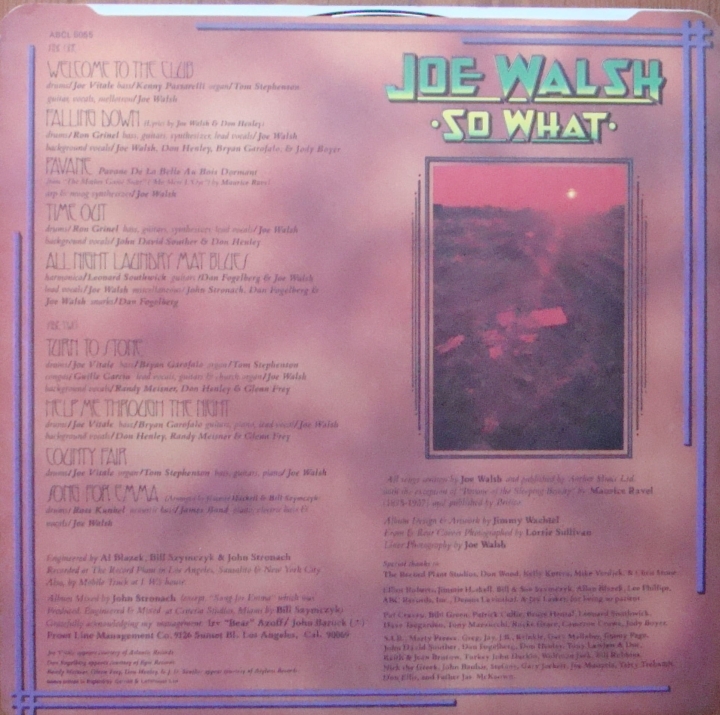 Joe Walsh ‎– So What 