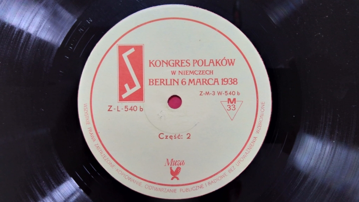 Kongres Polaków w Berlinie z 6 marca 1938  Z-M-3 W-540