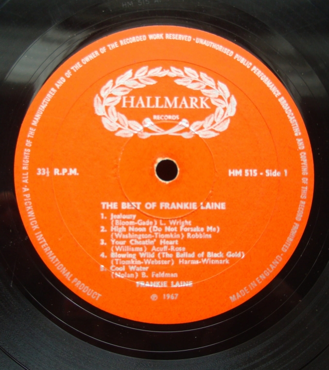 Frankie Laine ‎– The Best Of Frankie Laine HM 515 Folk, World & Country Winyle