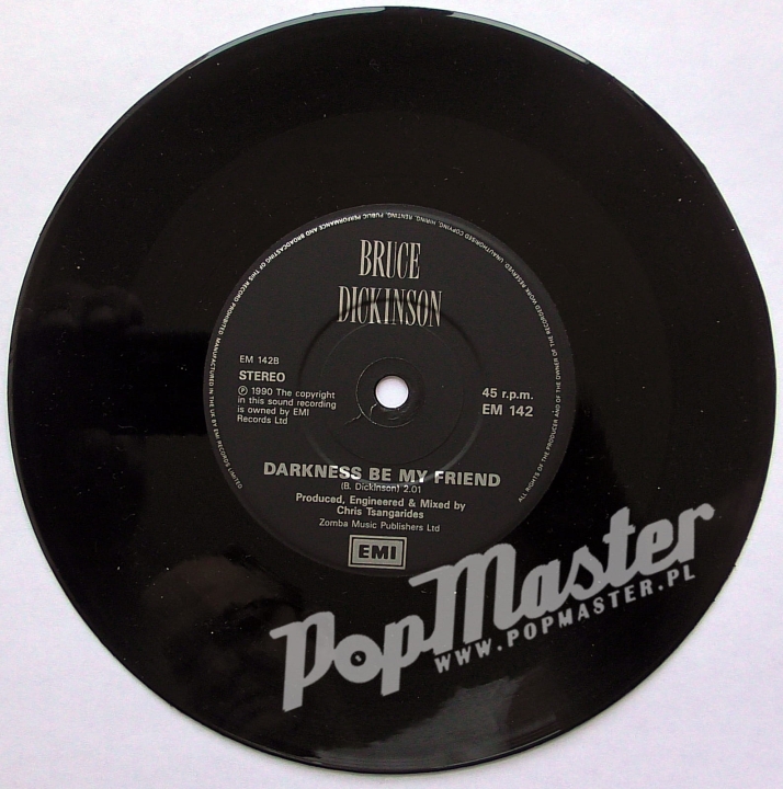 Bruce Dickinson All The Young Dudes EM 142 A1/B1 Black paper labels Rock Winyl 