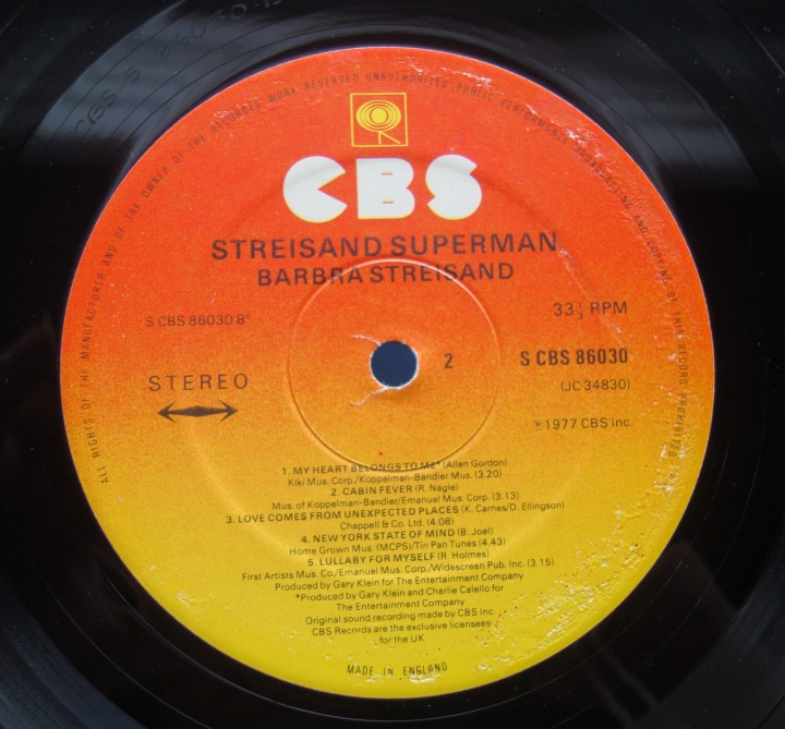 schallplatte,Barbra,Streisand,Streisand,Superman,CBS,86030,Vinyl