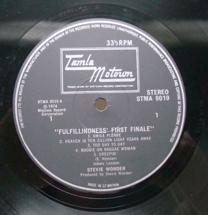 Stevie Wonder Fulfillingness' First Finale STMA 8019 A-1U/B-1U Funk/Soul Płyty Winylowe