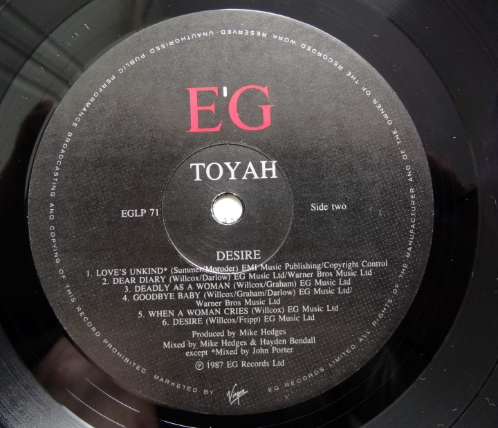 Registros de vinil, Toyah ‎– Desire EG ‎– EGLP 71 Vinyl, LP, Album