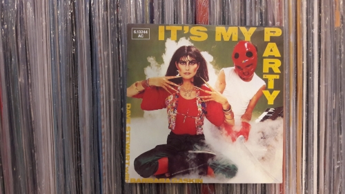 plyty_winylowe_Dave_Stewart_With_Barbara_Gaskin_It_s_My_Party_Stiff_Records_76_13_010_Vinyl_7_inch_45_RPM_Single_Solid_Centre