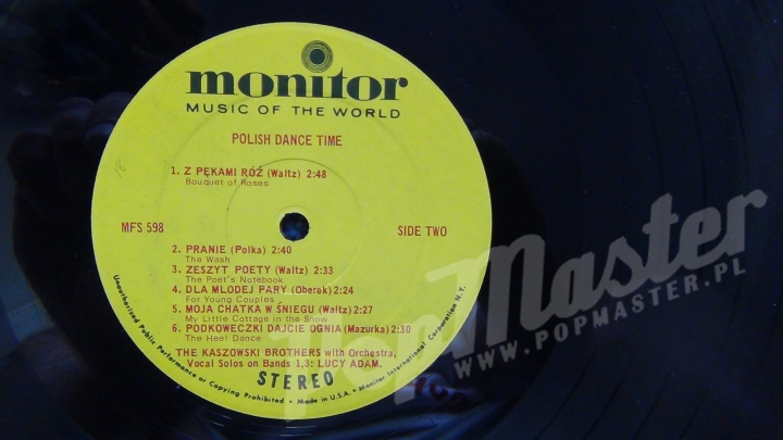 The Kaszowski Brothers – Polish Dance Time Monitor Records – MP 598
