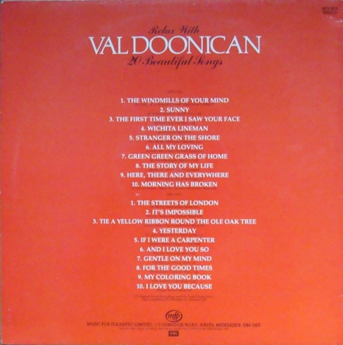 plyta,winylowa,Val,Doonican,Relax,With,20,Beautiful,Songs,MFP,5575,Stereo