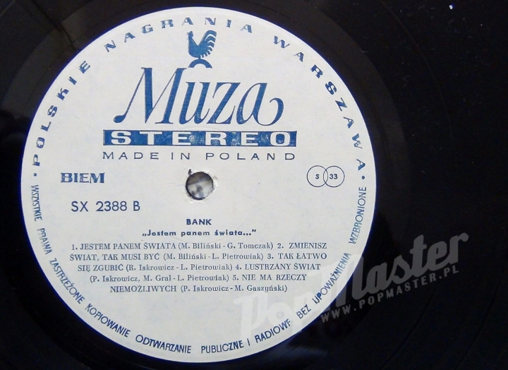 Bank " Jestem Panem Świata " SX 2388