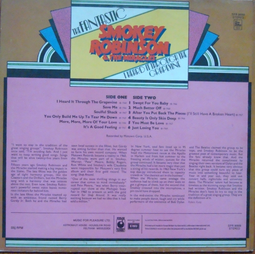Smokey Robinson & The Miracles ‎– The Fantastic SPR 90009 Funk/Soul Sklep z Winylami
