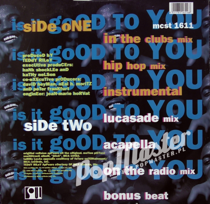 Teddy Riley Featuring Tammy Lucas Is It Good To You MCST 1611 Vinyl Hip Hop Płyta  www.popmaster.pl