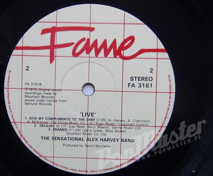 The Sensational Alex Harvey Band Live FA3161 http://popmaster.pl/