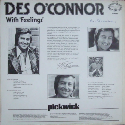 winyl,Des,O,Connor,With,Feelings,HMA,255,Vinyl