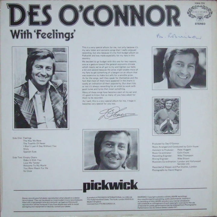 winyl,Des,O,Connor,With,Feelings,HMA,255,Vinyl