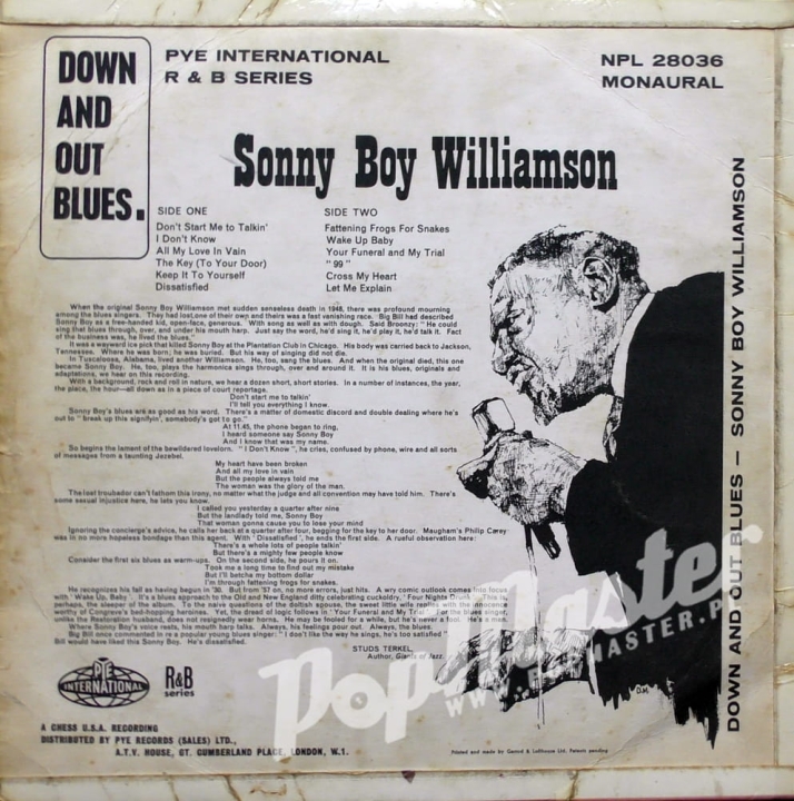 Sonny Boys Williamson Down And Out Blues NPL 28036 Blues Vinyl-Schallplatten