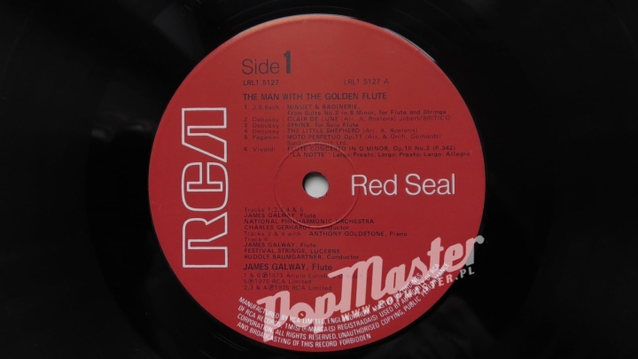 James Galway The Man With The Golden Flute RCA LRL1 5127 Vinyl Classical Music