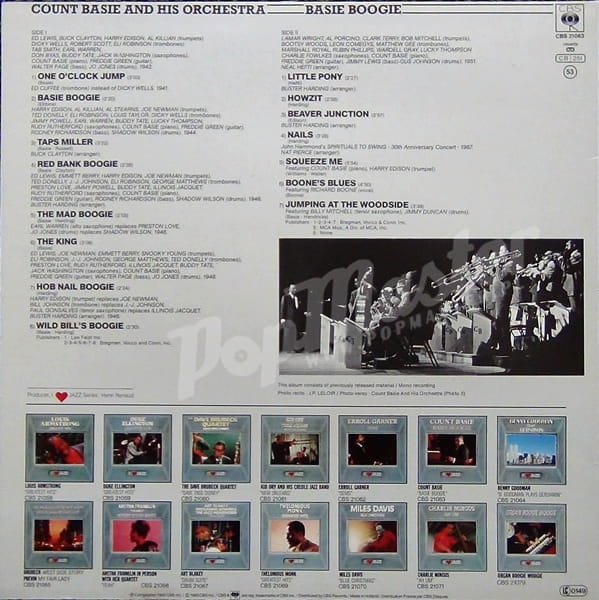 Count Basie And His Orchestra Basie Boogie CBS 21063 Series I ♥ Jazz