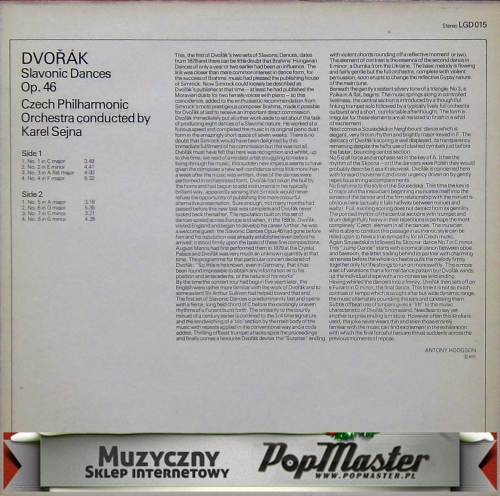 schallplatte,Dvorak,Slavonic,Dances,Opus,46,Nos.18,Czech,Philharmonic,Orchestra,Karel,Sejna,LGD,015
