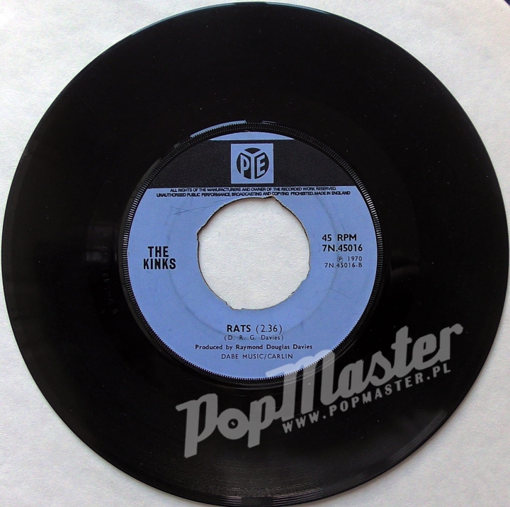 The Kinks Apeman / Rats 7N 45016 A1/B1 7" Singiel Rock Winyl