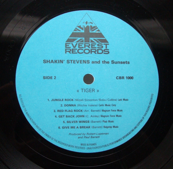 Shakin' Stevens And The Sunsets ‎– Tiger CBR 1000 Rock & Roll, Pop Rock 