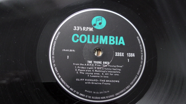 Cliff Richard, The Shadows ‎– The Young Ones Columbia ‎– 33SX 1384 + Leaflet