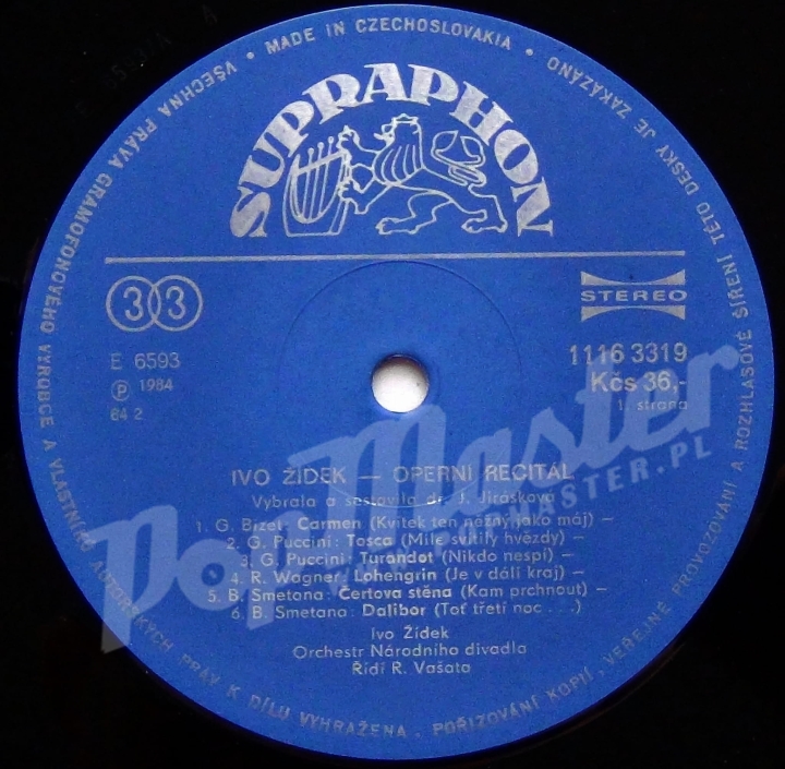 Národní umělec Ivo Žídek operní recitál STEREO 1116 3319 G
